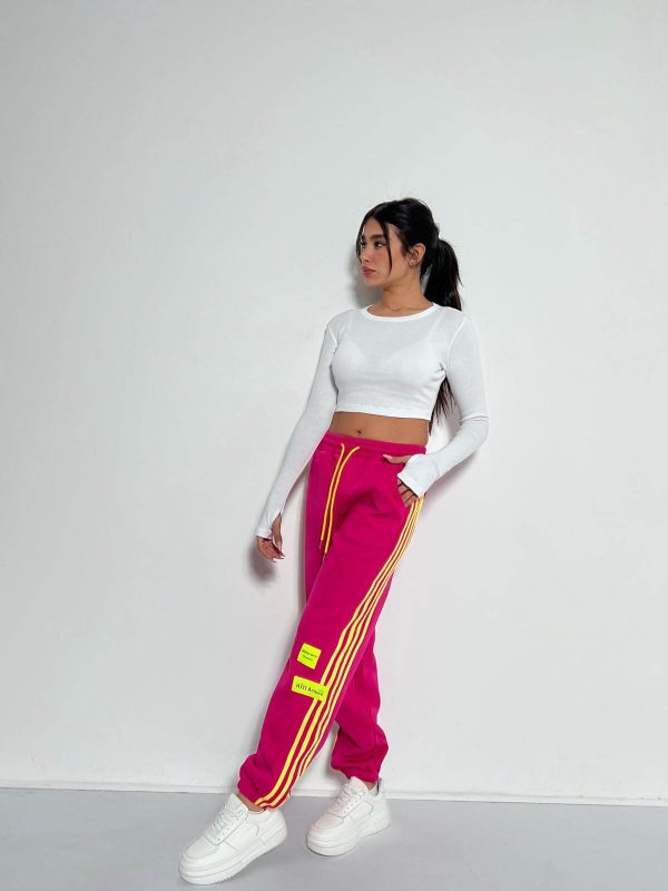 ⁦מכנסי Joggers עם פס⁩ – תמונה ⁦2⁩